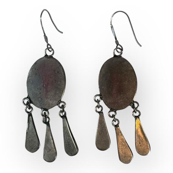 Vintage Abalone Chandelier Earrings - Picture 5 of 5